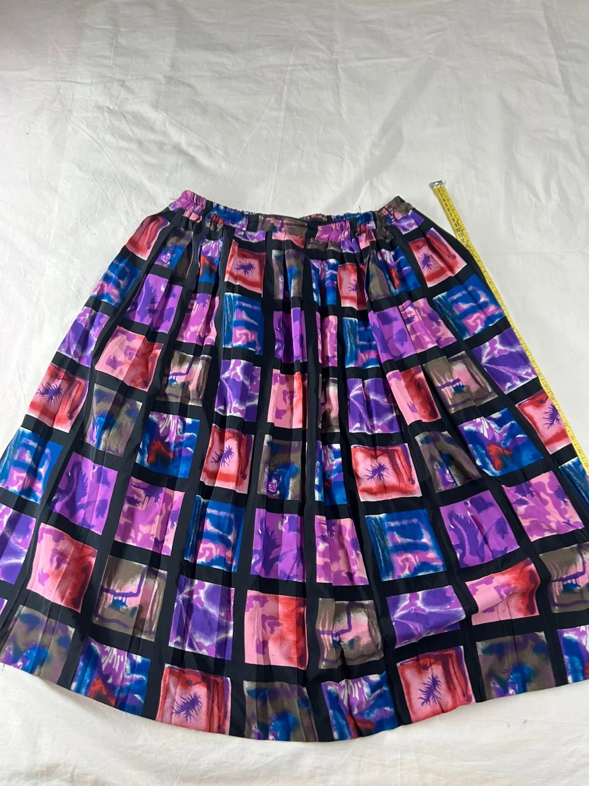 Meerkleurige vintage geprinte lange rok – photo 2